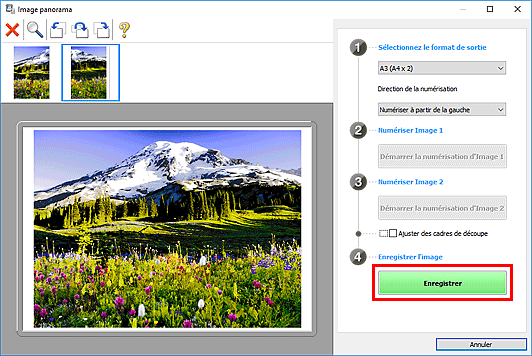figure : fenêtre Image panorama
